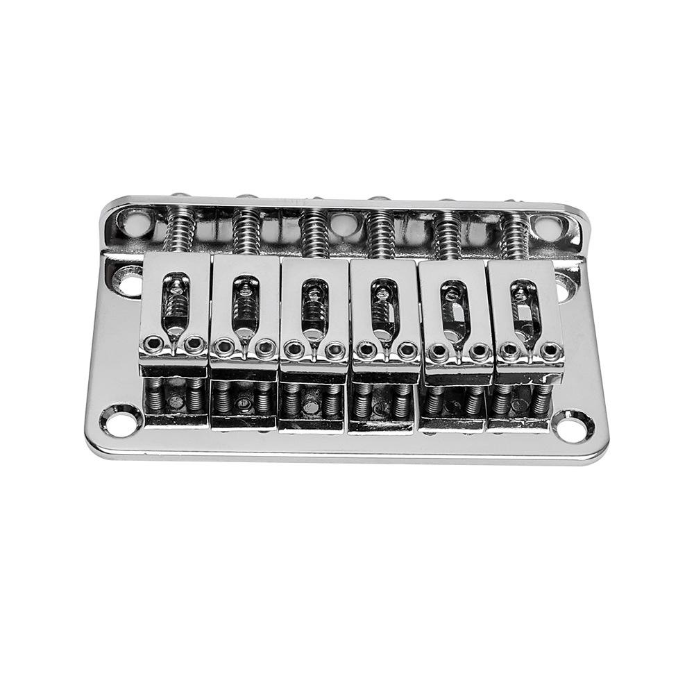 Electric Guitar Chrome/Black Bridge Tailpiece String Holder, 78MM