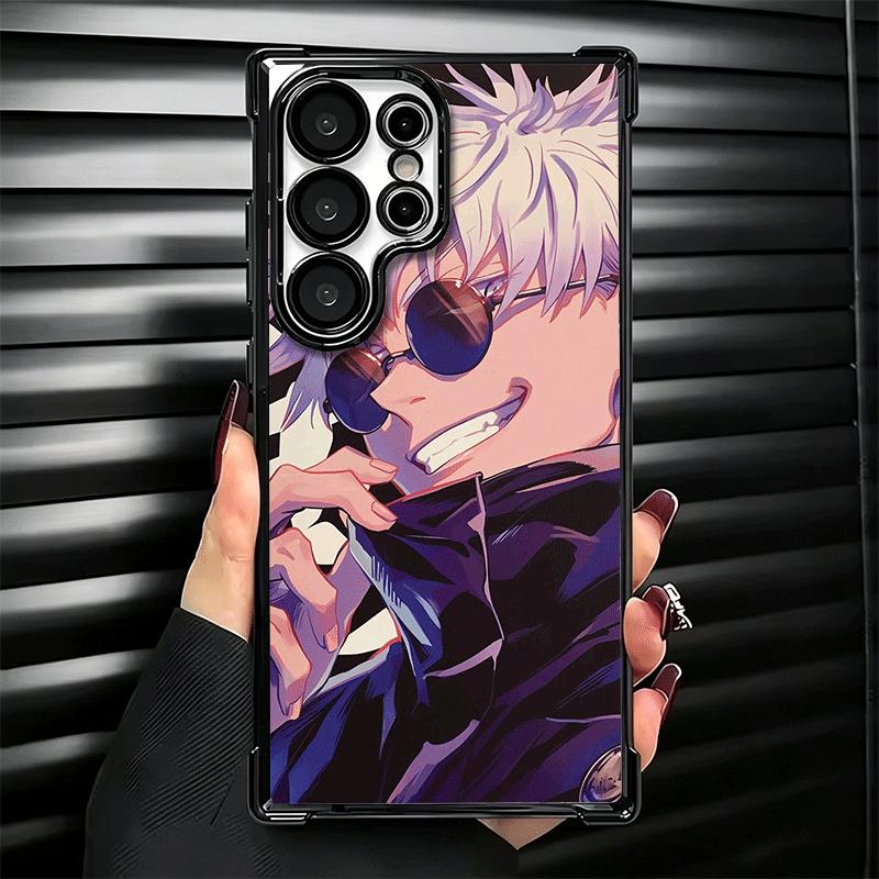 Anime Gojo Satoru JUJUSU Plating Phone Case For Samsung Galaxy S24 S25 FE S26 Edge S23 Ultra S22 S21 Plus S20 Anti-Fall Airabag
