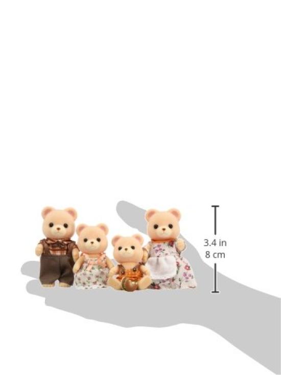 Sylvanian Families Dolls ST Mark Ages 3 and Toy Sylvanian Epoch [Bear Family] FS-04 Certified, Up, Dollhouse, Families,