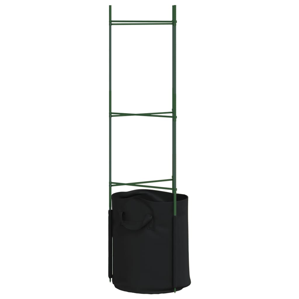 Vidaxl Podpórki Do Pomidorów Z Workami, 4 Szt., 116 Cm, Stal I Pp