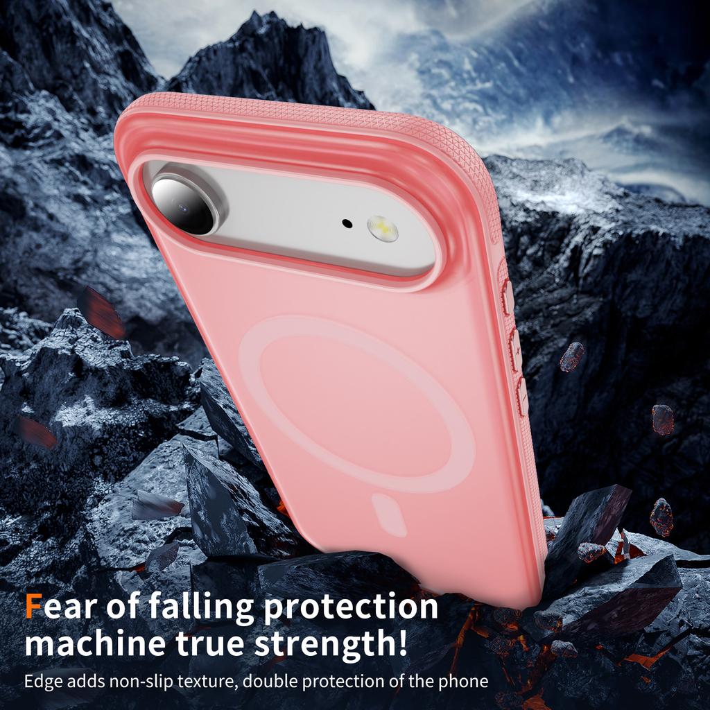 For iPhone Air Case PC+TPU Skin Touch Anti-drop Phone Cover Compatible with MagSafe