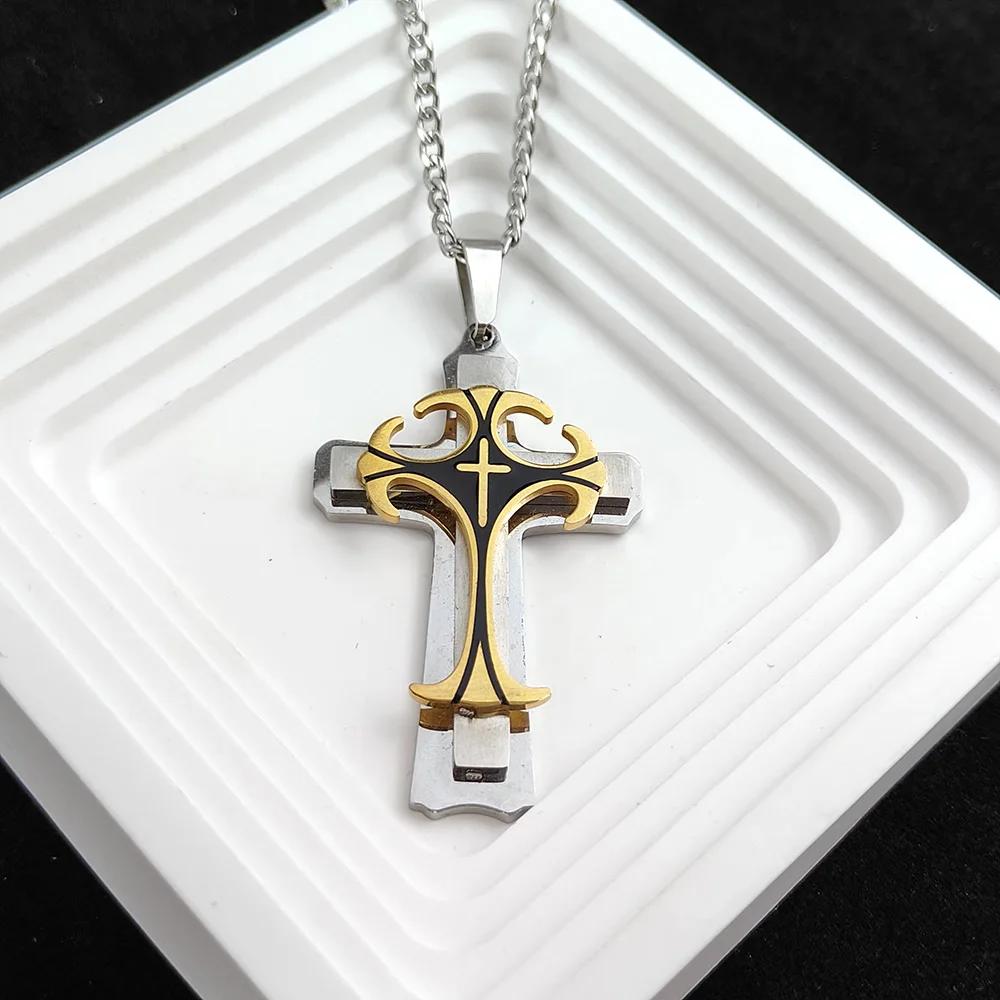 

Vintage Crosses Pendant Necklace Goth Jewelry Accessories Gothic Grunge Chain Fashion Women Cheap Things 45cm