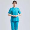 Navy Blue Long Sleeve Nurse Uniform Set for Spring & Autumn - Dental, Beauty Salon, Medical Use