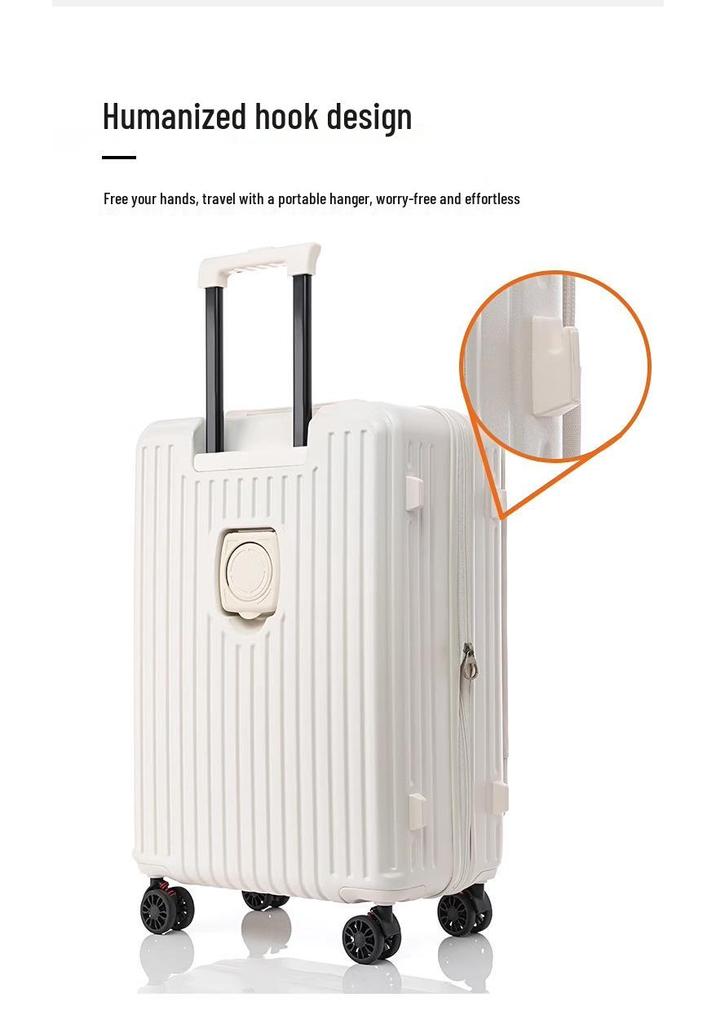 Expandable 20-Inch Rolling Suitcase for Women and Men: Large-Capacity, Three-Piece Set with Side-Opening Design, Perfect for Travel.
