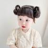 Chinese Style Baby Wig Headband Newborn Children New Year Headdress Toddler Neat Bang Wig