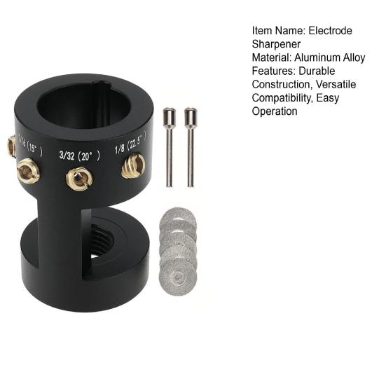 Electrode Sharpener Lightweight Aluminum TIG Tungsten Sharpener with Multi-Angle Grinding Tungsten Tip Sharpener Tool