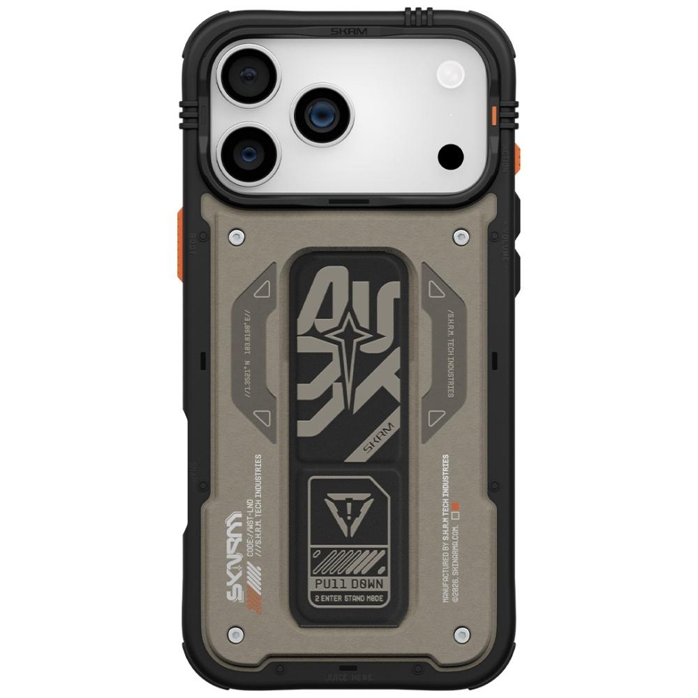 Etui Skinarma Aegis Für iPhone 17 Pro Max Magnetisches Laden + Griffständer Grau