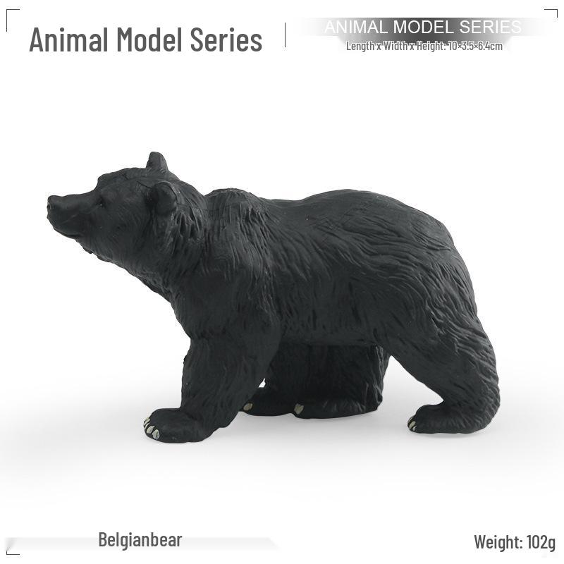Wild Animal Model: Belgian Bear with Fish - Children s Cognitive Toy & Ornament