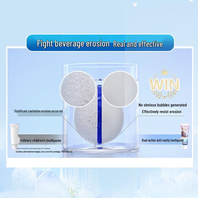 Crest Kids Dual-Action Anti-Cavity Fluoride Toothpaste, Peach - Olaf Edition