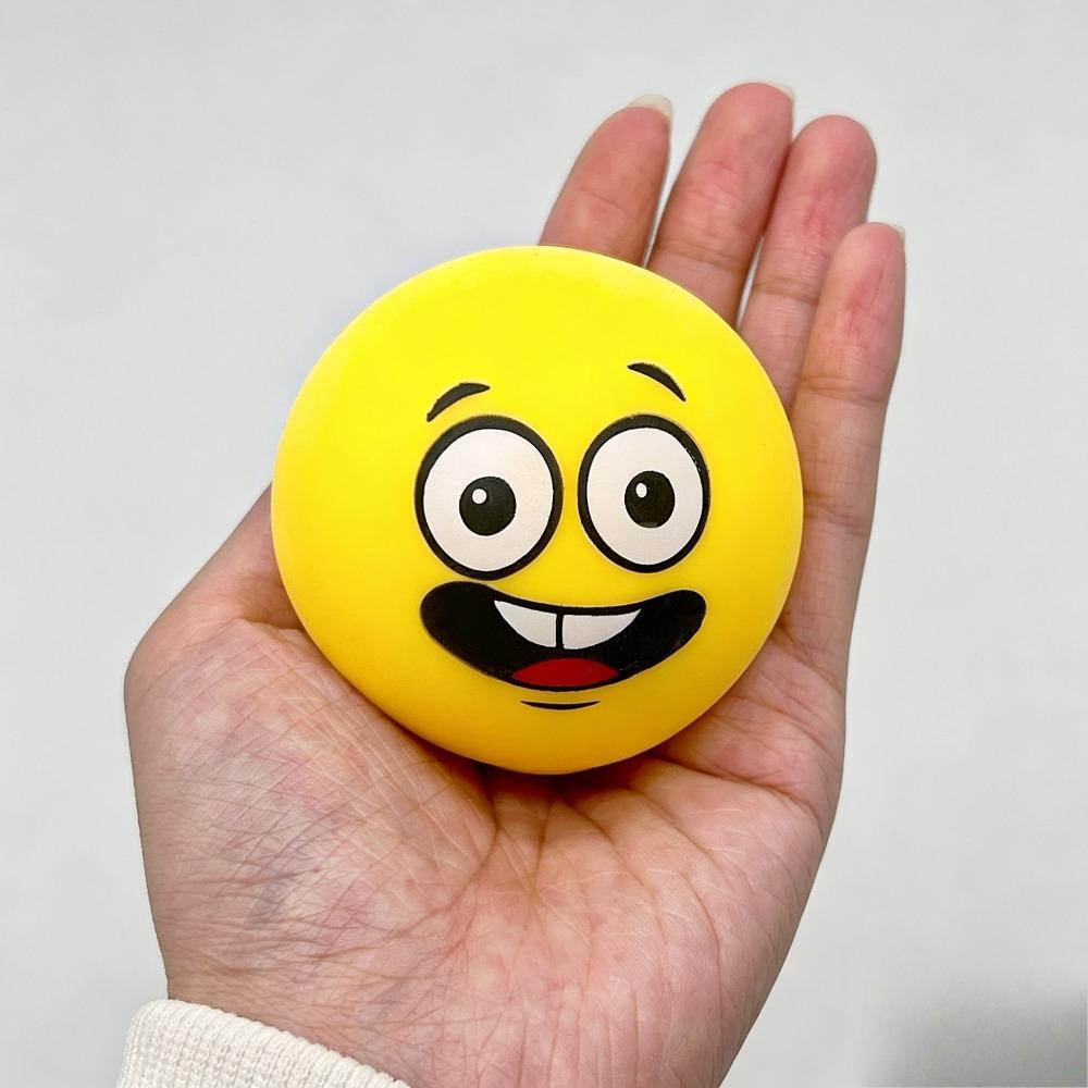 Rosto de Emoji Fofo Bola Squishy para Apertar Decoração Ornamento Para Alívio de Estresse Diário na Mesa