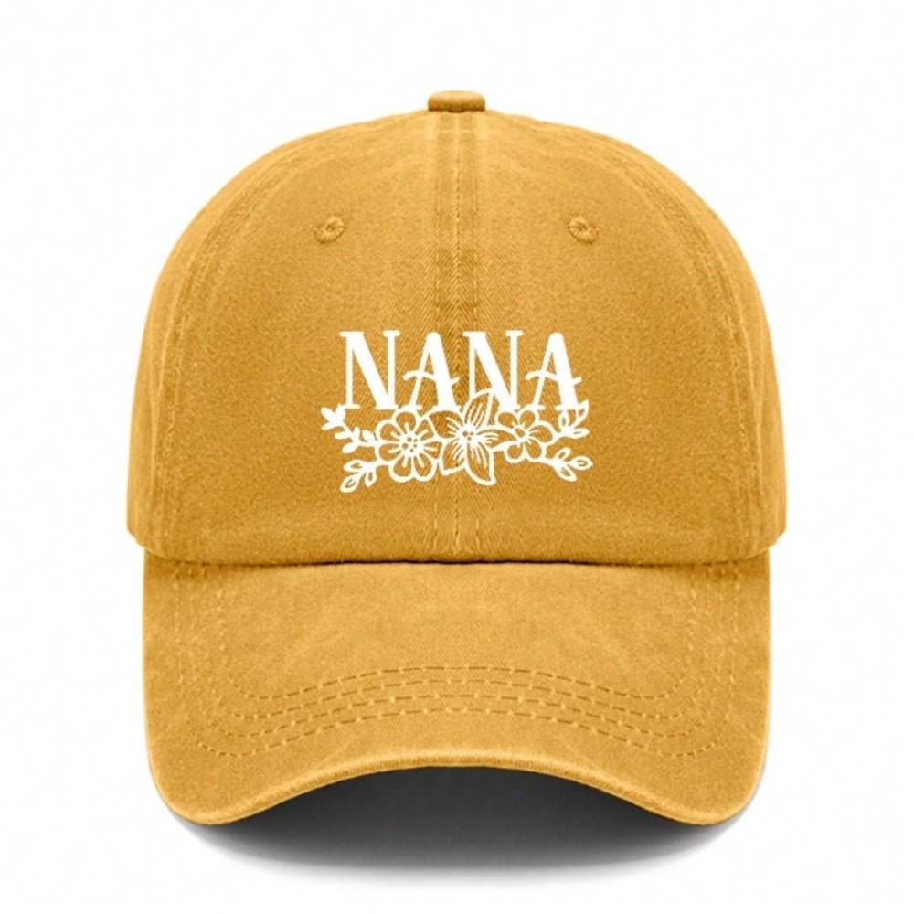 Nana Baseball Cap - Letter "NANA" Print Adjustable Breathable Casual Outdoor Sports Hat For Grandma Gift