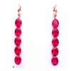 Purple Gold Fringed Red Stone Egg Surface Rose Gold Plated Earrings Fashionable And Exquisite Temperament Earrings