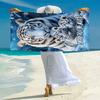 1PC Custom Name Winter Tiger Family Beach Towel Highly Absorbent And Sand-Resistant Towel for Swimming, Pool, Yoga, And Travel Lightweight