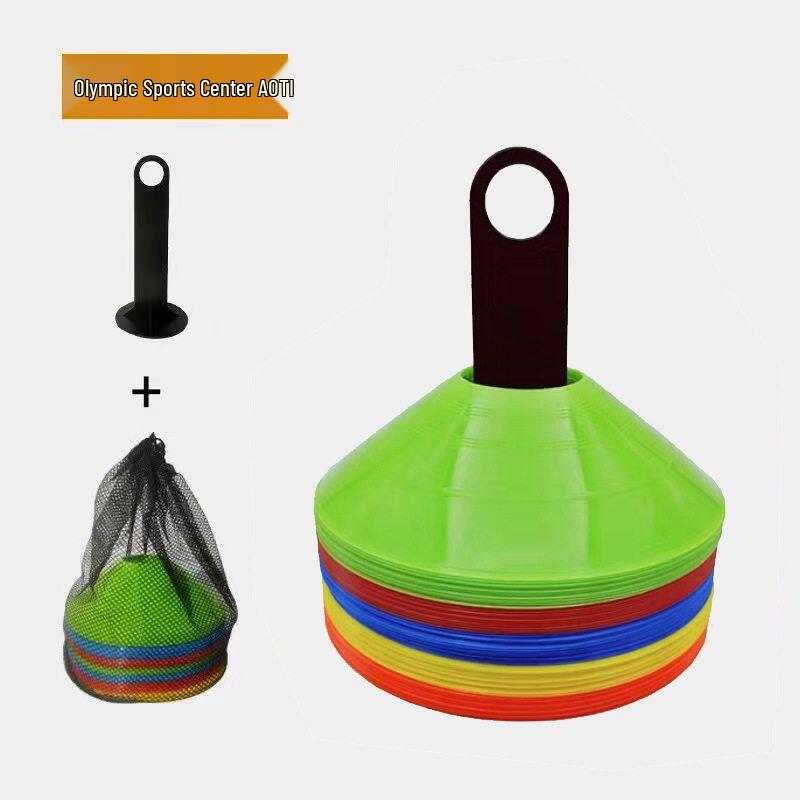 Thickened Football Training Cones - Student Marker Discs for Obstacle Courses & Drills
