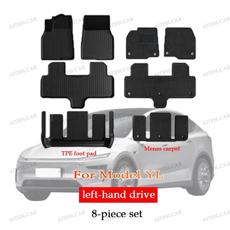AITESLCAR For Tesla Floor Mat Model YL 2026 Car Trunk Mat Set Luggage Mat TPE Waterproof Anti-Slip Set LHD&RHD Floor Liner Mat