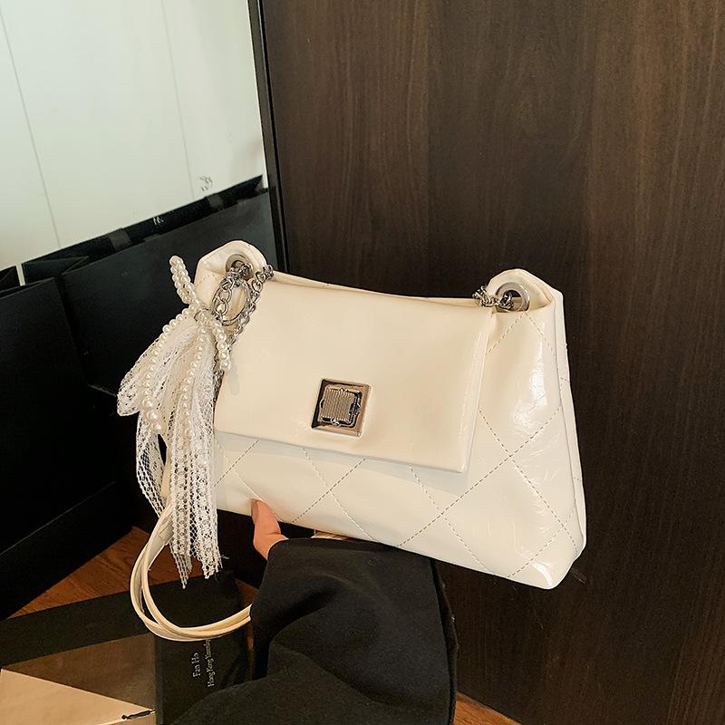 Premium sense small bag women's 2025 new spring and summer versatile diamond chain messenger bag casual women's small square bag