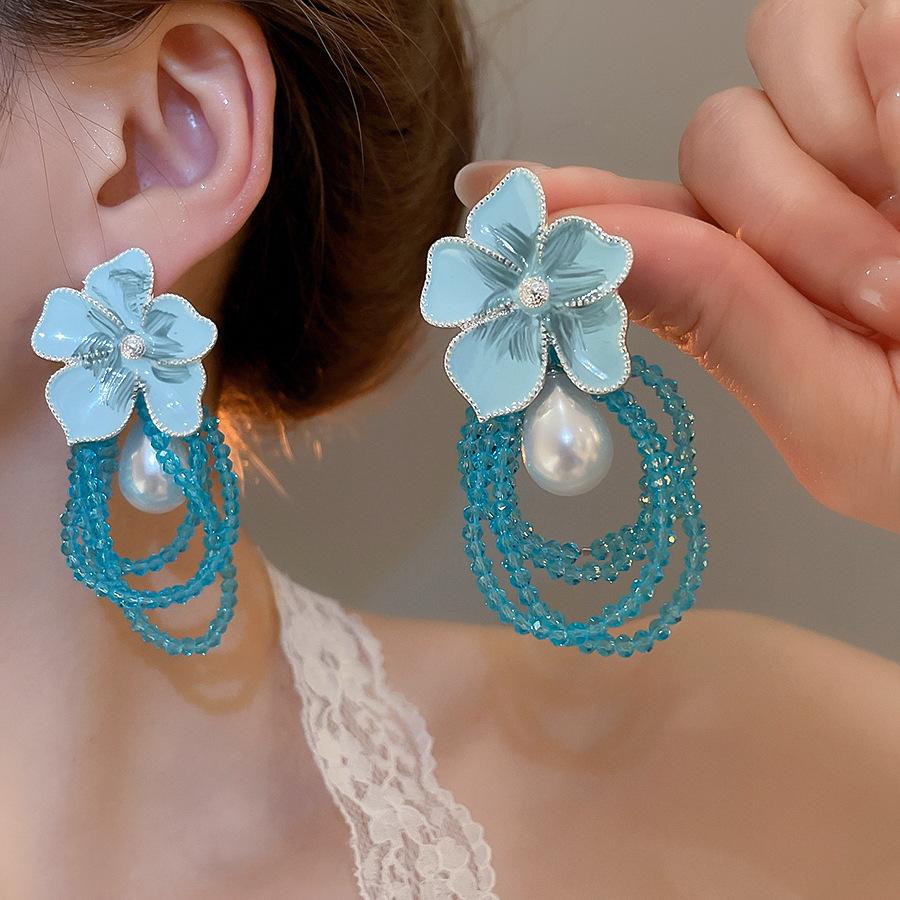 Fashion Earrings, Retro Light Luxury Long Style Earrings, Fresh and Sweet Earrings, High-end Sense Earring Jewelry Gift