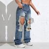 Shascullfites Melody Ripped Women's Blue Jeans Hip-hop Style Fashion Vintage Streetwear Y2K Wide Leg Jeans Baggy Denim Pants