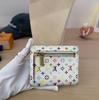 [Pre-Owned] Koala White Tricolor Coated Canvas Monogram Wallet Gold Hardware - Excellent #1E2HK97