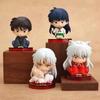 8pcs Anime Inuyasha Sesshomaru Kikyo And Kagome Figure Model Desktop Car Ornaments Doll Boy And Girl Trendy Toy Collectible Gift