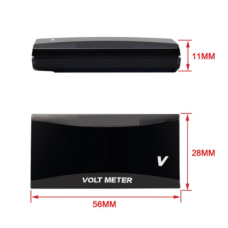 Universal Motorcycle Voltmeter Koso Mini LED Digital Display Electromobile Gauge Car Voltage Meter with Holder  12V-100V