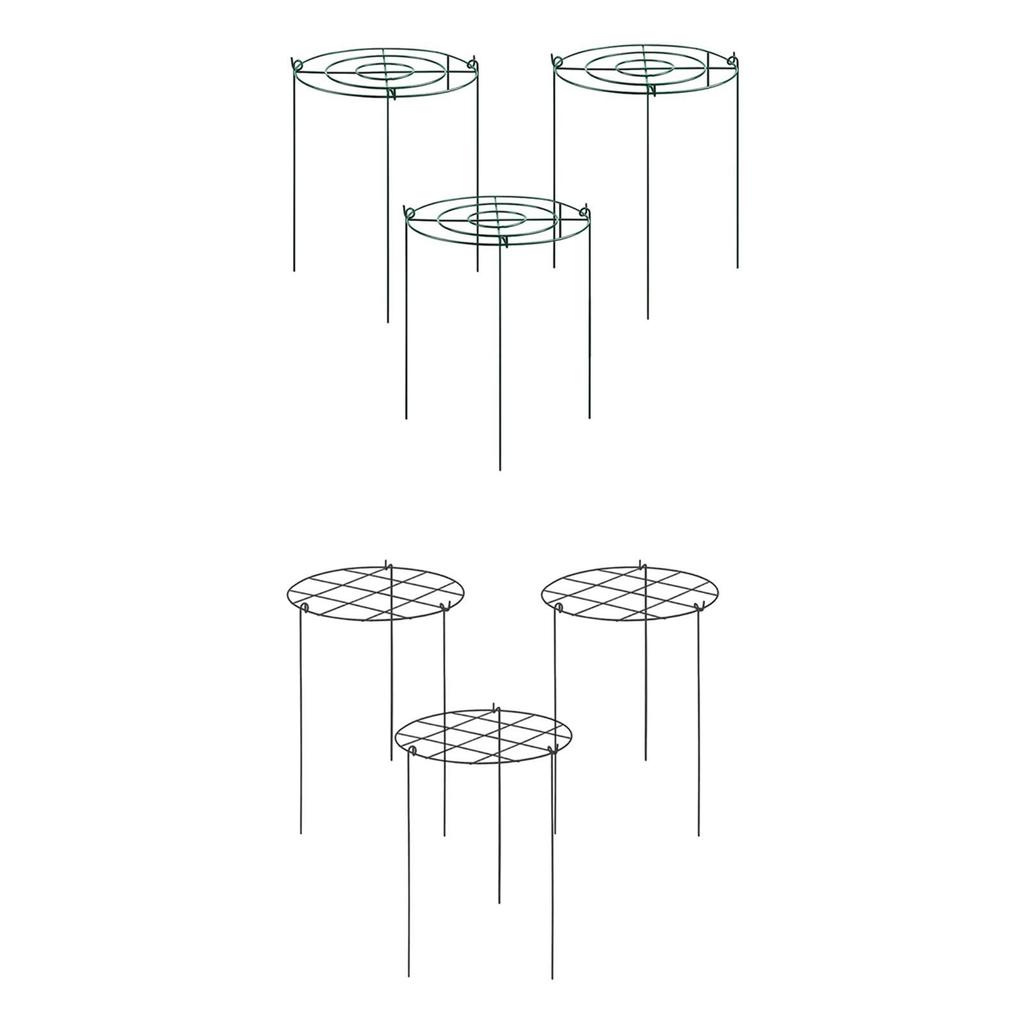 3Pcs Peony Cages and Supports Climbing Trellis Metal Plant Support Rings for
