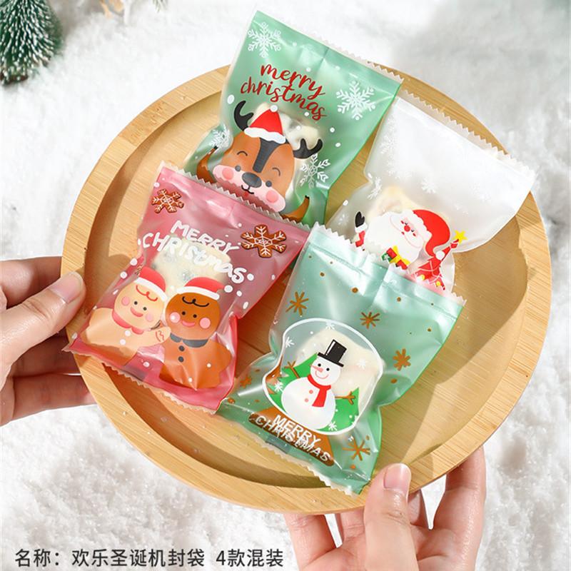 

100 шт. 7x10 см Рождественская снежинка хрустящая упаковочная машина для запечатывания конфет нуги рождественские подарочные пакеты для вечеринок 7x10cm