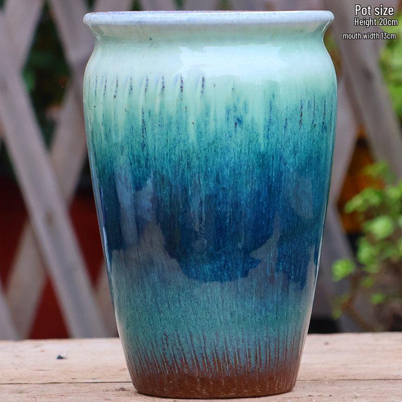 Large Handmade Coarse Ceramic Pot for Succulents and Greenery