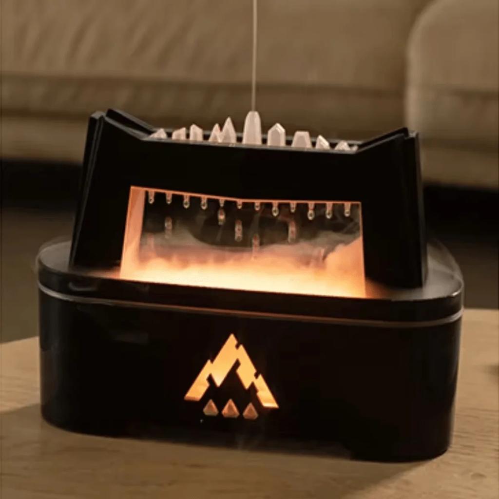 Water Droplet Rain Sound Aromatherapy Diffusion Humidifier, 300ML Flame Diffuser Suitable for Bedrooms, Yoga Studios Provide So