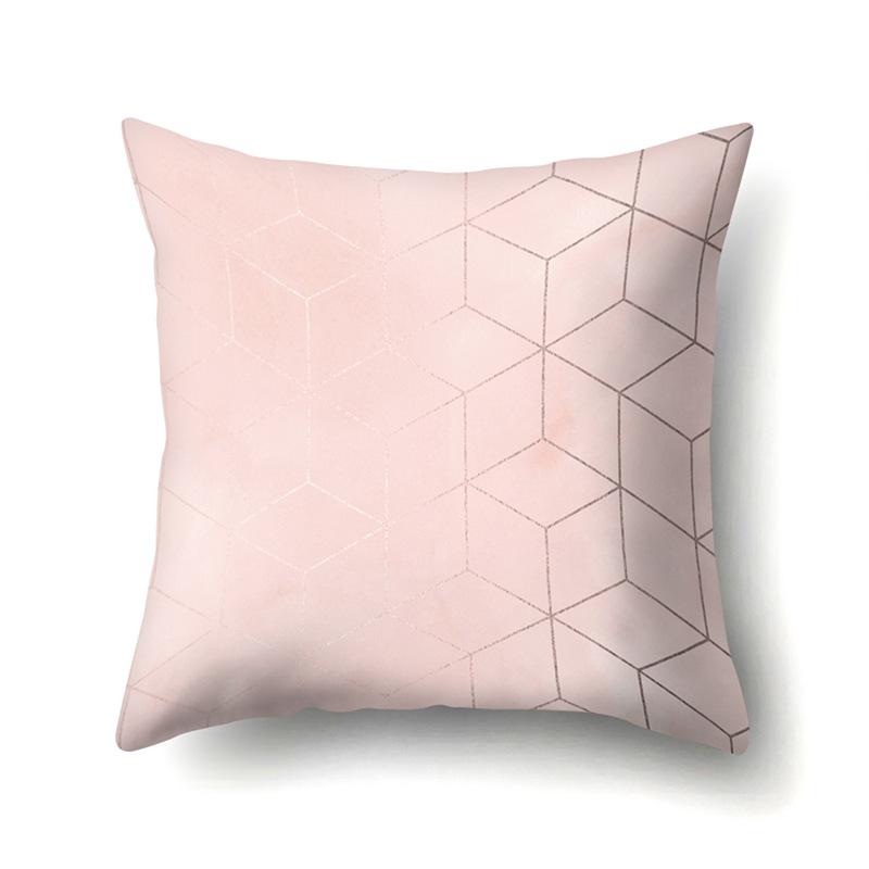 Ins Marble Polyester Pillowcase Car Decoration Home Printed Car Waist Cushion Pillowcase Pillowcase Car Decoration