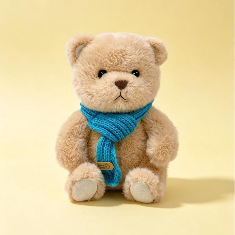 Cute Little Bear Scarf Plush Teddy Doll - 8 Claw Machine Toy, Kids Birthday Gift 25cm, 0.16kg