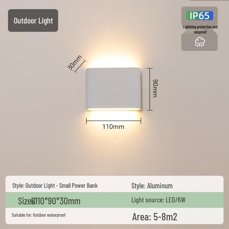 Ultra-thin Modern LED Wall Light: Waterproof Minimalist Fixture for Outdoor, Bedroom, and Living Room.