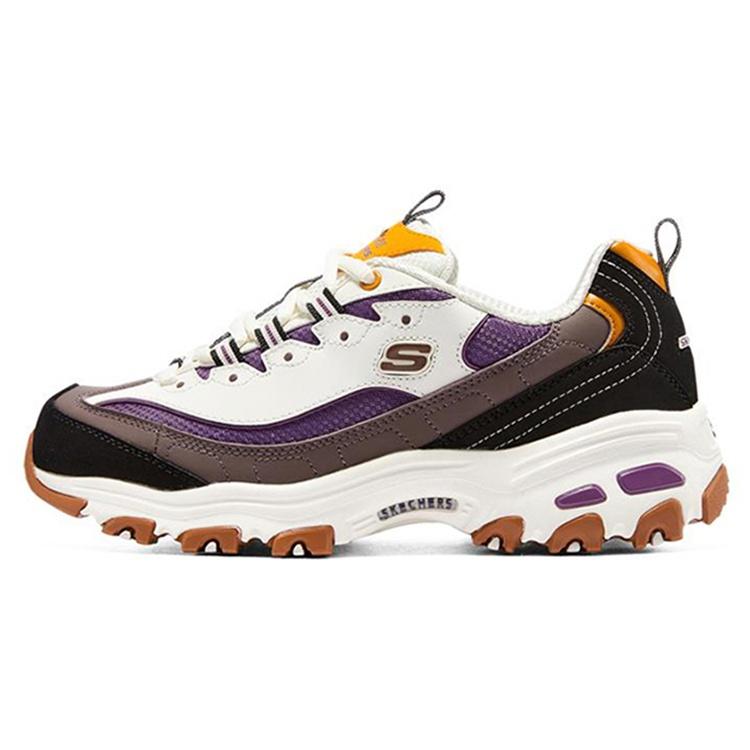 (WMNS) Skechers D lites 1.0 Sneakers White Brown Black Women s 66666179-NTMT EU 36