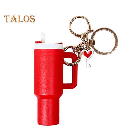 

Брелок для ключей в виде мини-чашки, брелок в виде сердца, брелок в виде монеты, помады, держатель для мелких предметов, брелок для рюкзака, аксессуар красный