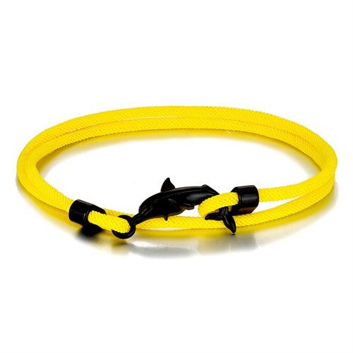 Black Cute Little Dolphin Hand Rope Small Fresh Animal Color Multi-Layer Adjustable Men'S And Women'S Bracelets