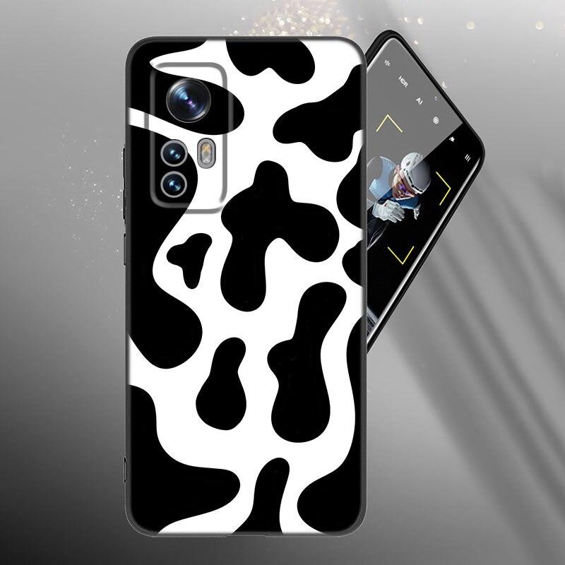 Black And White Dalmatian Cow Zebra Texture Case For Xiaomi Mi 10T 11i 11T Note 10 11 Lite NE POCO F3 M3 X3 GT NFC M4 X4 Pro 5G
