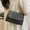 European and American Trends, Personalized Rivets, Simple Chain, Shoulder Mobile Phone Bag, Niche Design, Versatile, Foreign Style Messenger Bag,