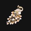 Korean Fashion Freshwater Pearl & Zircon Peacock Brooch for Cheongsam and Overcoat - Autumn/Winter Collection