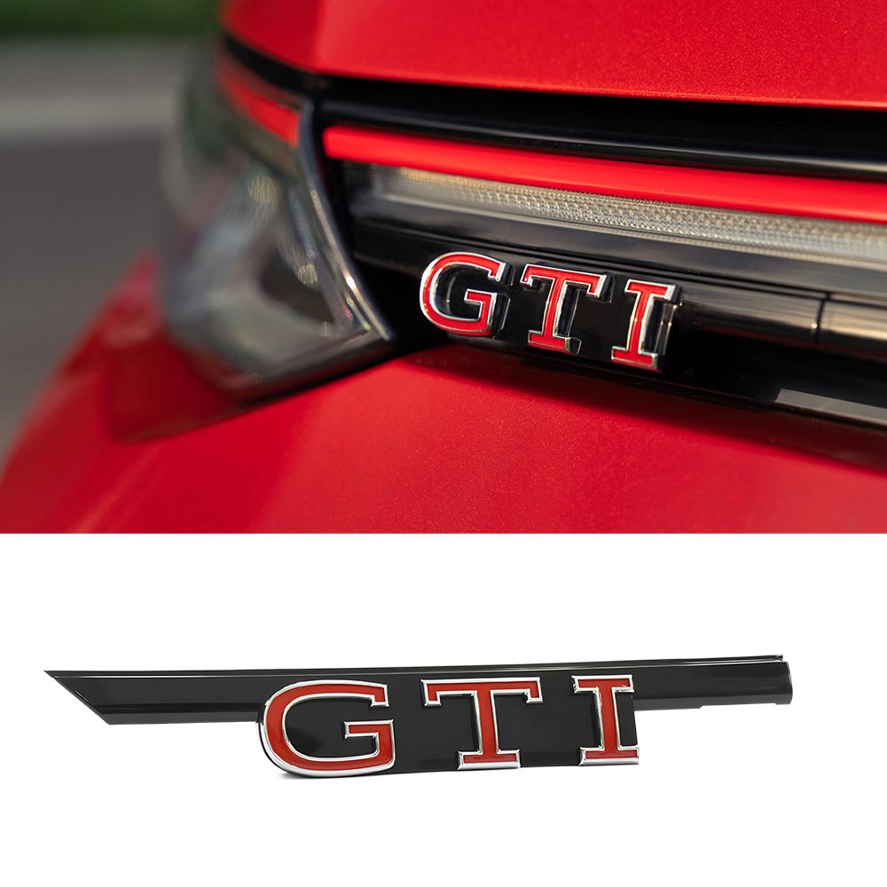 Car ABS GTI GTD Logo Front Grille Emblem Sticker Decoration Replacement Badge Accessories valve cap for Volkswagen VW Golf 8 mk8