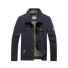 Men's Casual Jacket Spring and Autumn Middle-aged Lapel Top Loose Casual Dad Cotton Jacket Multi-bag