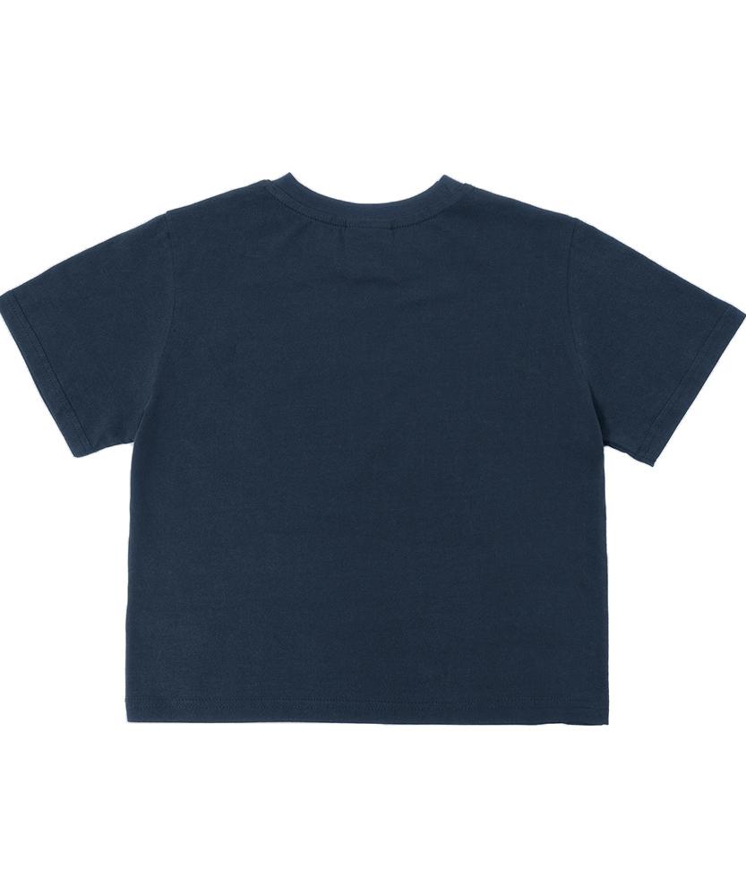 MATCHGLOBE Star Logo Crop Top (Navy)