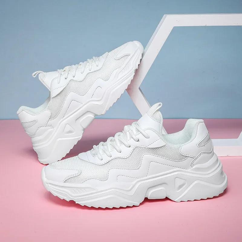 Große Größe 42 Damen Laufschuhe Sommer Sneaker Atmungsaktiv Leicht Tenis Masculino Freizeit Herrenschuhe Plateau Homme Zapatos
