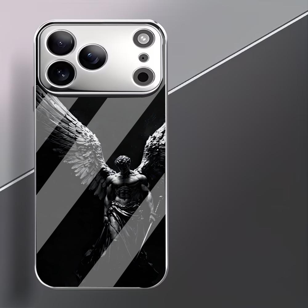 Exquisite Erzengel Mode Handyhüllen carcasa Smartphone Glas Handyhülle für iPhone 17 16 15 14 13 12 11pm Pro Plus fundas
