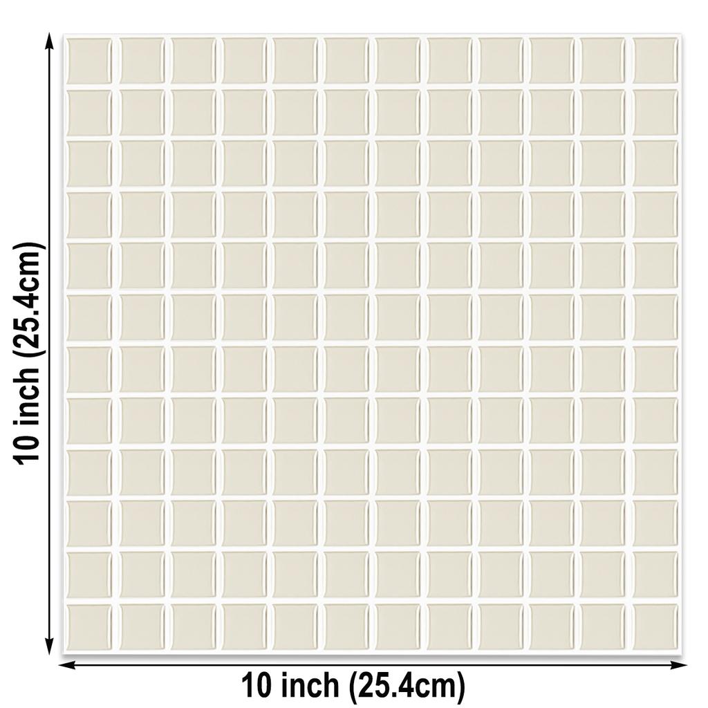 10pcs Strong Adhesive Peel&Stick Tile Stickers 3d Mosaic Vinyl Tiles Marble Wall Sticker Waterproof For Kitchen Bathroom