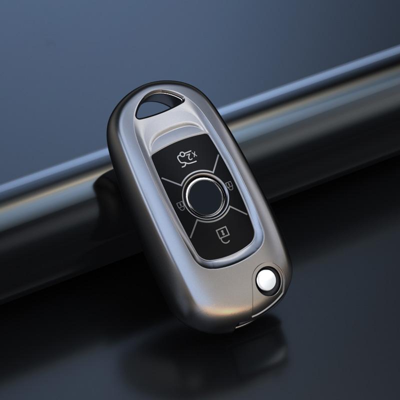 

Soft Tpu Car Flip Key Case Cover Keychain For Buick Verano Encore Gx Gl6 - For Opel Vauxhall Astra K Corsa E Protector