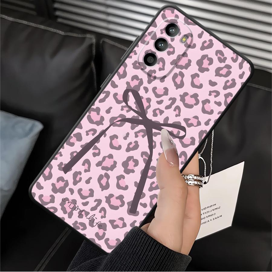 Creative Leopard Print Bow Phone Cover Case for Motorola Moto G50 G32 G52 G60s Edge 20 Pro 30 Lite G53 G30 G22 Edge40 G71 G51
