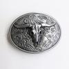 Zinc Western Denim Belt Buckle Cow Skull Reteo Vintage Belt Button Head