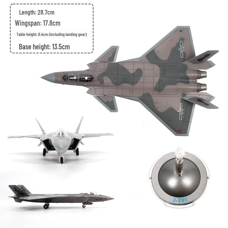 Yingqi J-20S Dual-Seat Fighter Jet Alloy Model
