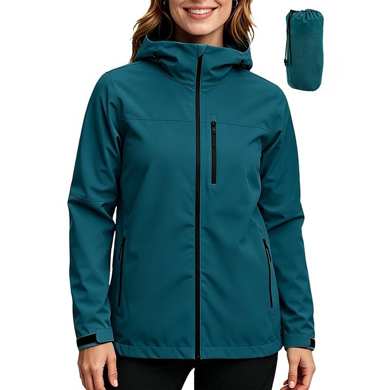 New Womens American Style Hooded Windproof Waterproof Outdoor Hiking Camping Jacket