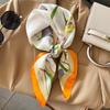 Elegant Floral Scarf for Lady Fashion Square Silk Neck Kerchief Bandana Foulard Soft Hairbands Women  New Bufanda